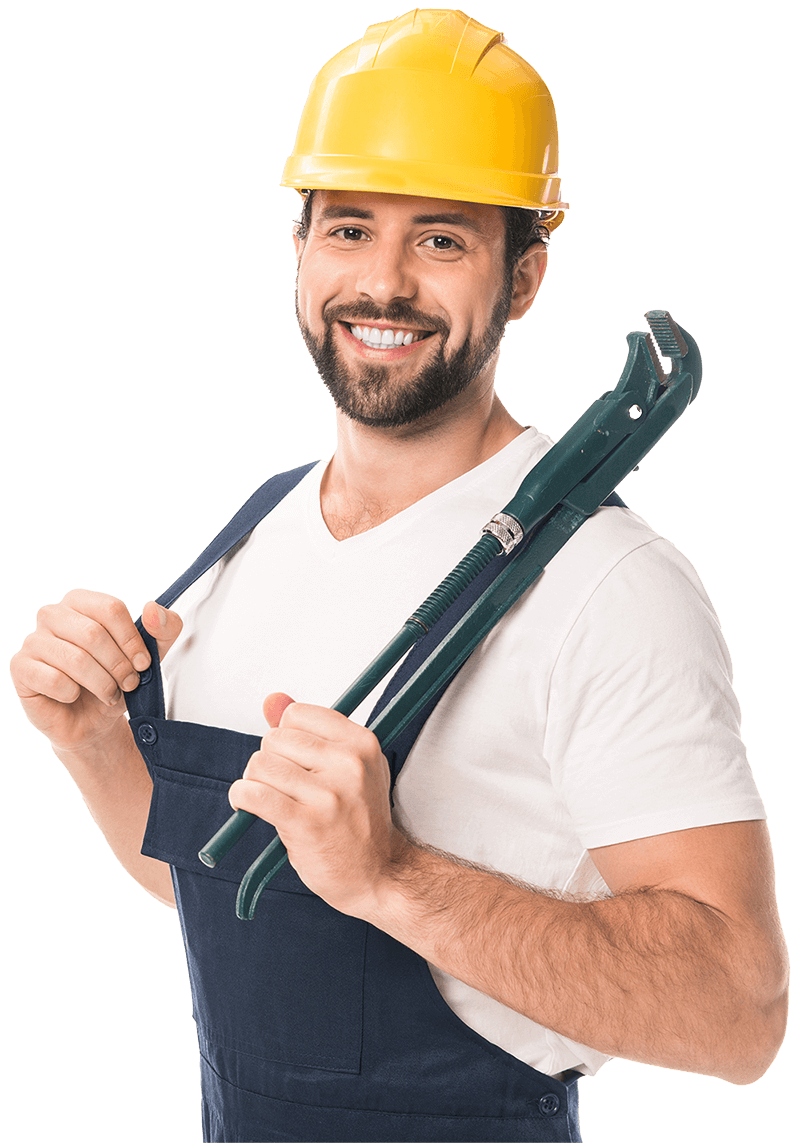 smiling plumber