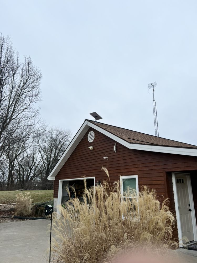 A Starlink mounted on a roof