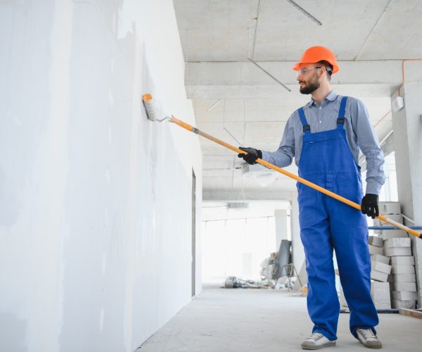 painter painting a wall