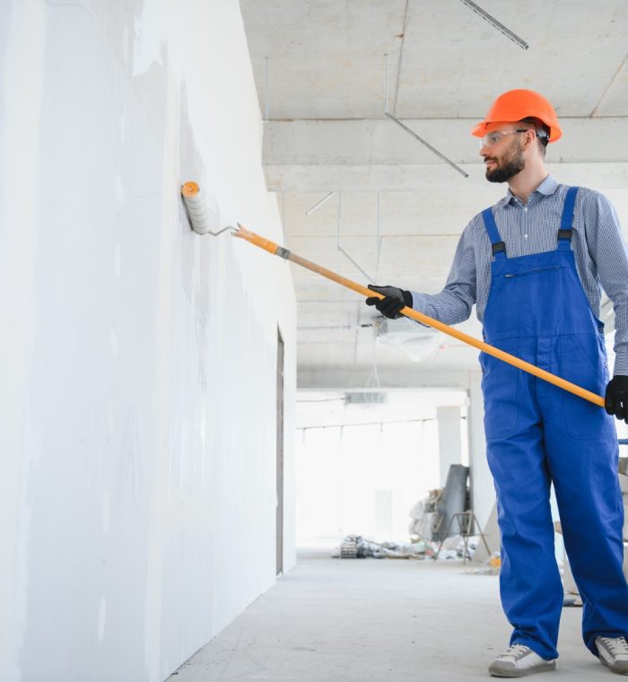 painter painting a wall