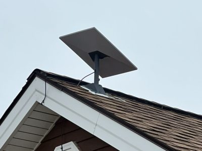 A Starlink mounted on a roof